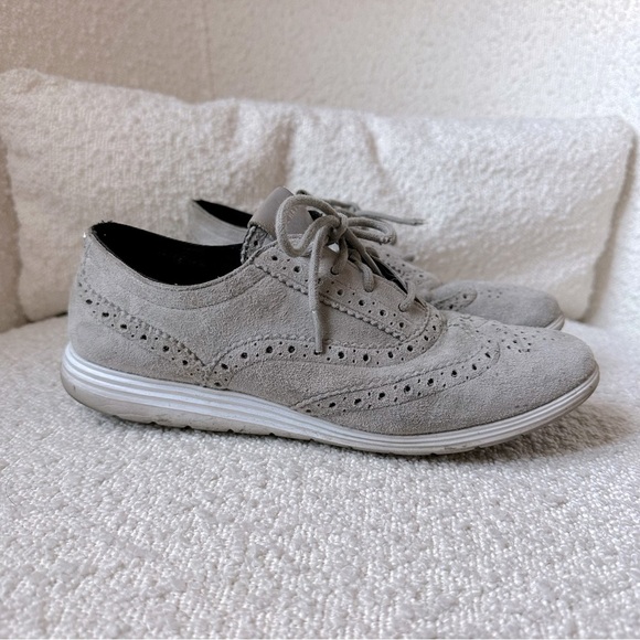 Cole Haan Grand Tour Grey Leather Suede Oxford 6 - Picture 9 of 11
